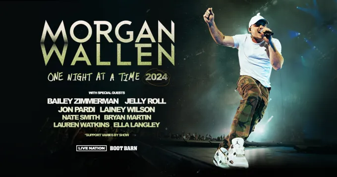 Morgan Wallen, Bailey Zimmerman, Nate Smith & Lauren Watkins at Nissan Stadium